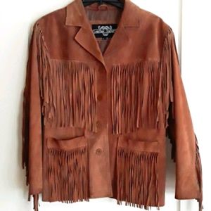 Men's fringed leather jacket